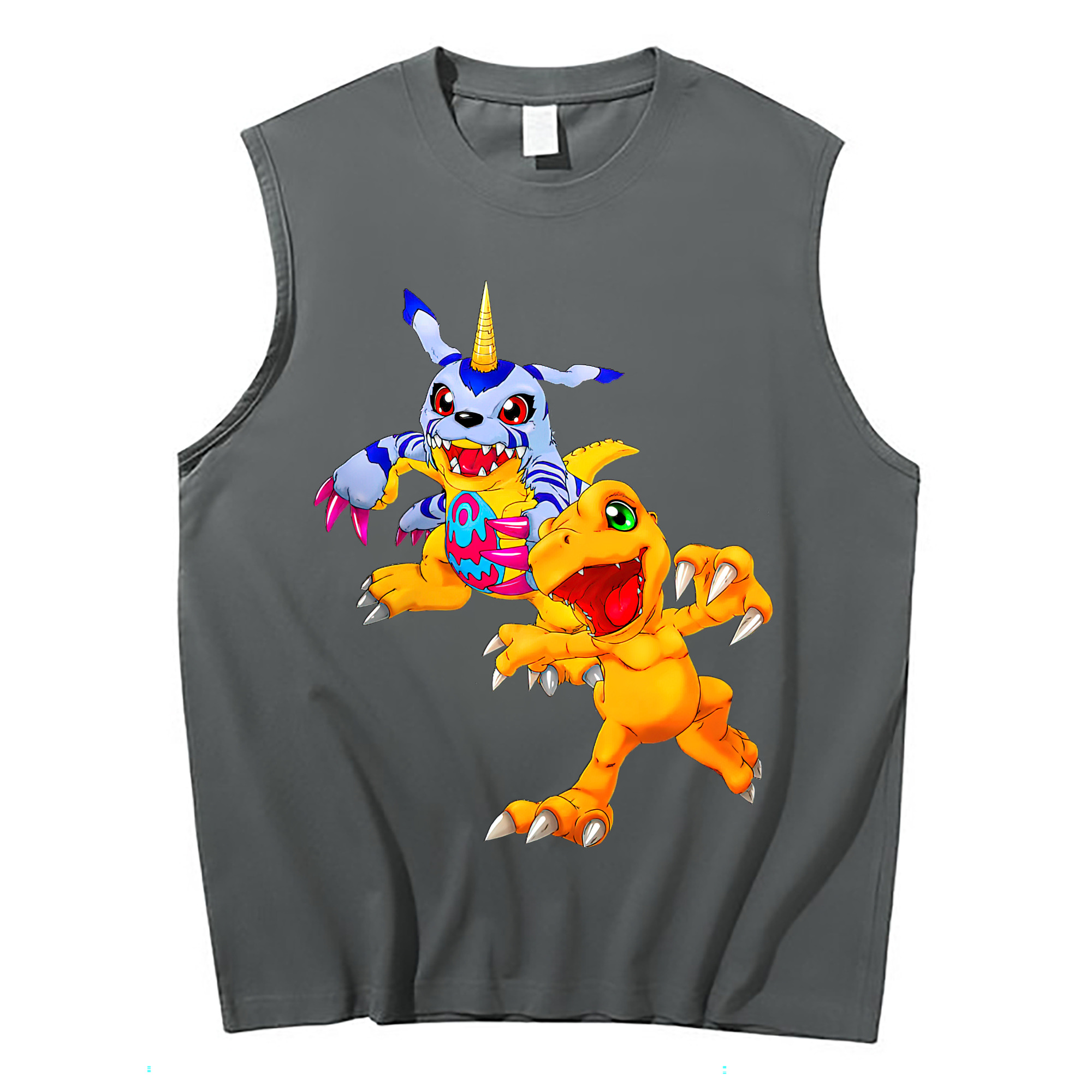 （画像用） Digimon デジタルモンスター/デジモン コットン100％タンクトップ（フロントプリント）